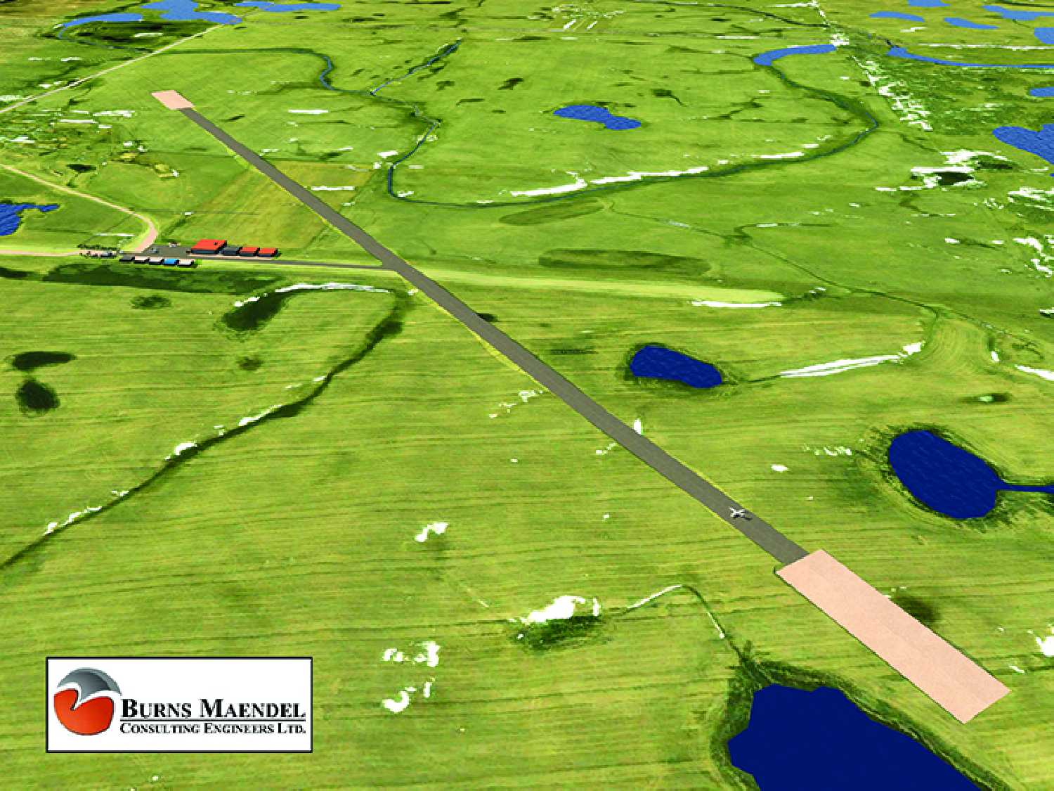 A digital rendering of the new Moosomin runway once completed.